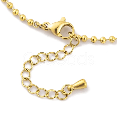 Ion Plating(IP) 304 Stainless Steel Chains Anklet AJEW-H148-10B-G-1