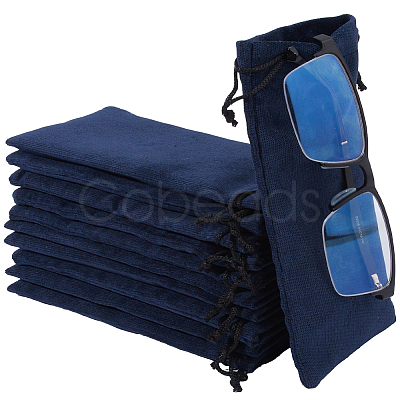 Beebeecraft 12Pcs Velvet Glasses Storage Drawstring Bag ABAG-BBC0001-16C-1