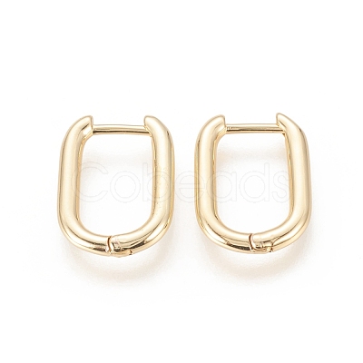 Brass Huggie Hoop Earrings EJEW-F245-04G-A-1