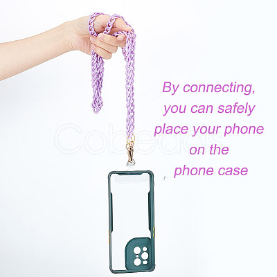 Acrylic Cell Phone Crossbody Curb Chain HJEW-AB00686-1