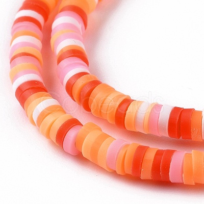 Handmade Polymer Clay Beads Strands CLAY-R089-3mm-003-1