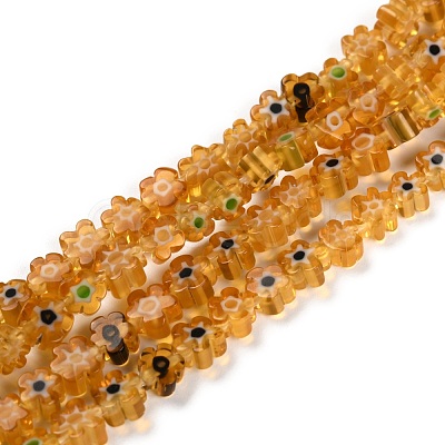 Handmade Millefiori Glass Bead Strands LAMP-J035-4mm-05-1