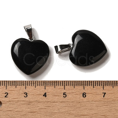 Natural Obsidian Pendants X-G-Q438-24-1