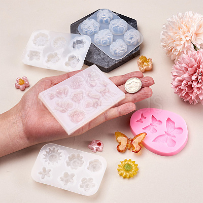 PandaHall Jewelry 5Pcs 5 Style DIY Silicone Molds DIY-PJ0001-23-1