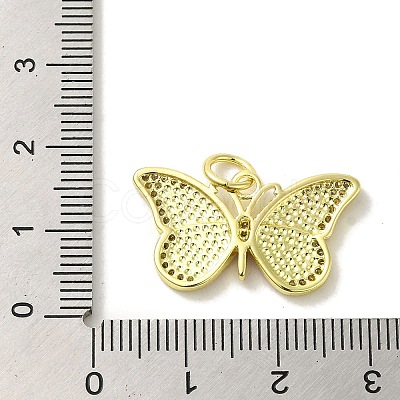 Brass Enamel Micro Pave Cubic Zirconia Pendants KK-Z042-05G-03-1