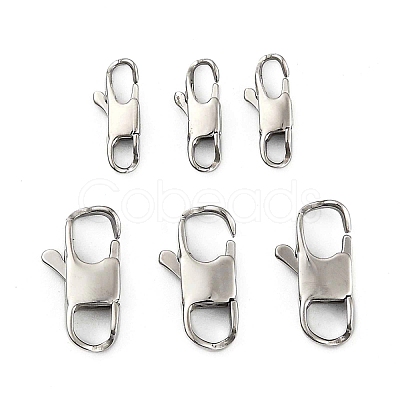 Tarnish Resistant 304 Stainless Steel Lobster Claw Clasps STAS-X0017-22P-1