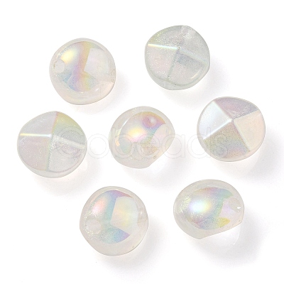 UV Plating Luminous Transparent Acrylic Beads OACR-P010-05E-1