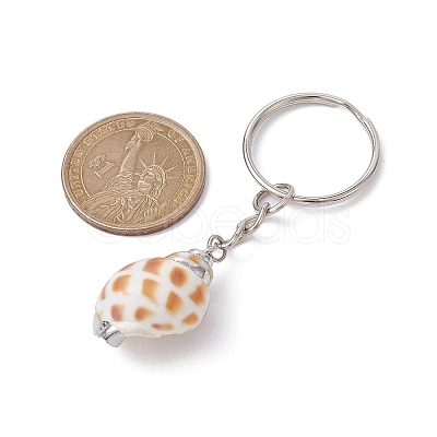 Natural Sea Shell Keychain KEYC-JKC00596-1