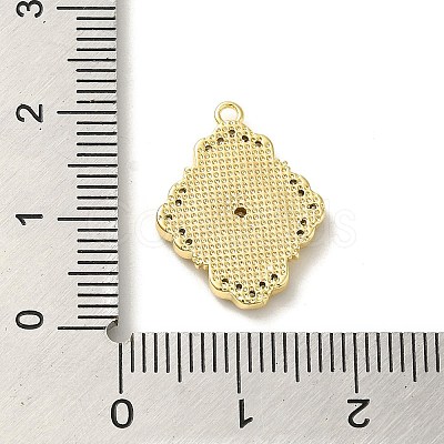 Brass Micro Pave Cubic Zirconia Pendants KK-D095-02B-G-1