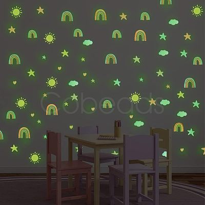 Waterproof PVC Luminous Wall Stickers DIY-WH0308-215-1