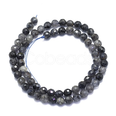 Natural Iolite Beads Strands G-K310-A15-6mm-1