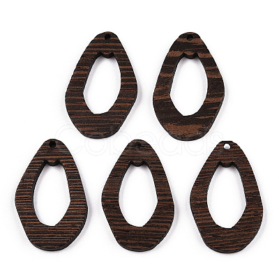 Natural Wenge Wood Pendants WOOD-T023-54-1