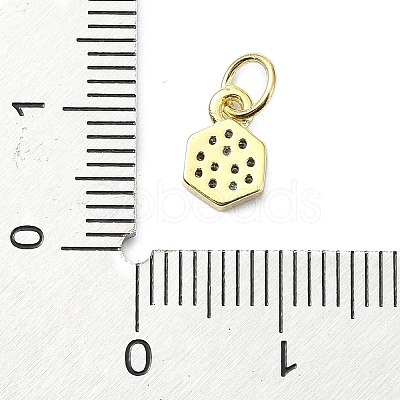 Brass Micro Pave Cubic Zirconia Pendants KK-H475-29B-02G-1