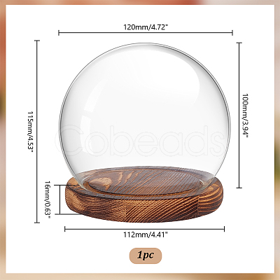 Round Glass Dome Cover AJEW-WH0513-65-1