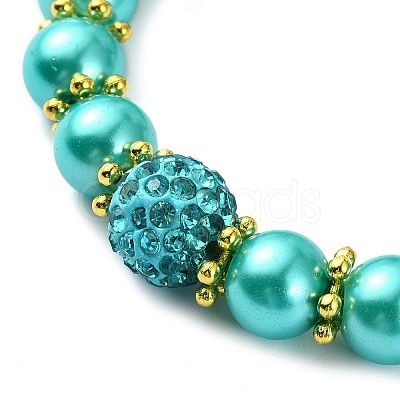 Glass Imitation Pearl Beaded Bracelets for Women BJEW-JB10034-03-1