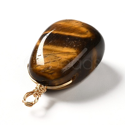 Natural Mixed Gemstone Pendants PALLOY-JF00888-1