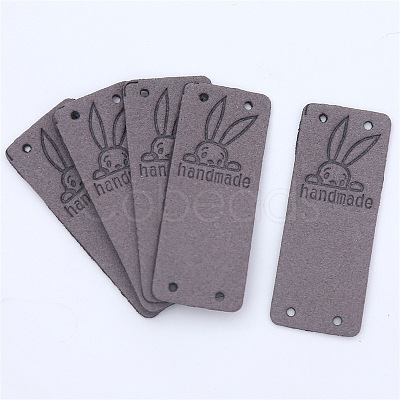Microfiber Leather Labels DIY-TAC0012-15H-1