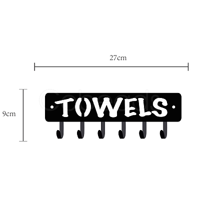 Iron Wall Mounted Hook Hangers AJEW-WH0156-012-1