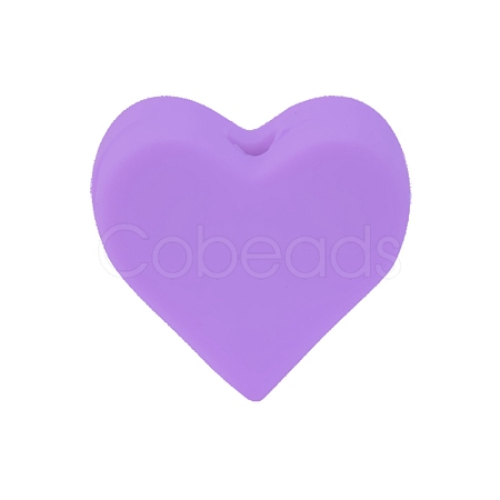 Heart Food Grade Silicone Beads PW-WG48962-20-1