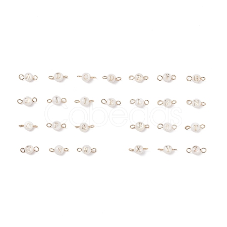 26Pcs 26 Styles Natural Freshwater Shell Beads Connector Charms PALLOY-JF01550-1