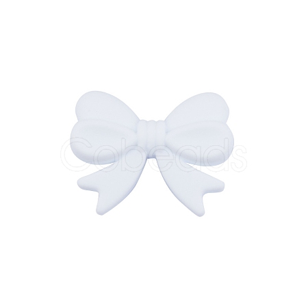 Bowknot Food Grade Silicone Beads PW-WG39907-08-1