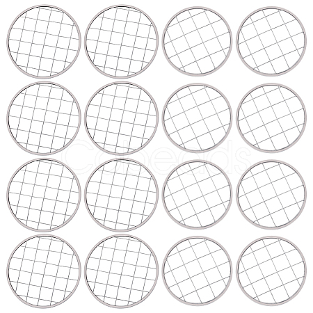 Gorgecraft 16Pcs 2 Style Tinplate Frog Lid Insert with Square Grids FIND-GF0004-87-1