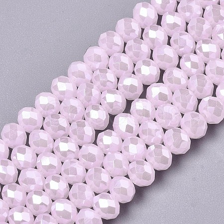 Electroplate Glass Beads Strands EGLA-A044-J3mm-A02-1