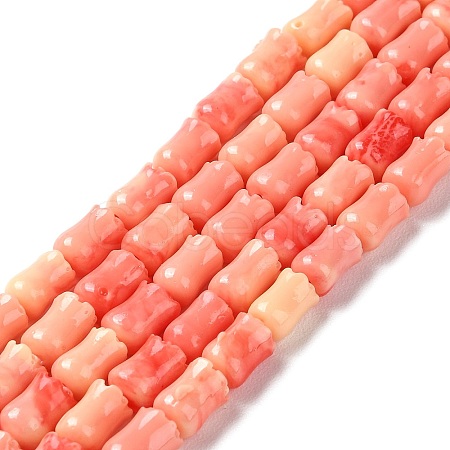 Synthetic Shell Dyed Beads Strands SHEL-K007-01B-1