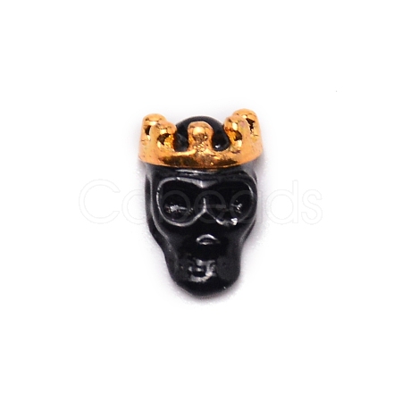 Alloy Skull with Crown Cabochons MRMJ-WH0078-05B-1