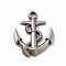 Non-Tarnish 304 Stainless Steel Pendants, Anchor, Stainless Steel Color, 21.5x18x2.5mm, Hole: 2mm