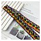 Ethnic Style Embroidery Rhombus Polyester Ribbons, Jacquard Ribbon, Garment Accessories, Flat, Colorful, 1-5/8 inch(40mm)