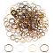 PandaHall Elite 480Pcs 12 Styles Brass Linking Rings, Mixed Color, 8~14x0.7~1mm, 40pcs/style