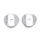 Brass Beads, Cadmium Free & Nickel Free & Lead Free, Flat Round, Platinum, 13x2mm, Hole: 1.8mm