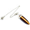 Natural Tiger Eye Bullet Cone Pointed Dowsing Pendulums, 230mm