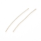 304 Stainless Steel Flat Head Pins, Real 18K Gold Plated, 58x0.5mm, Head: 1.2mm