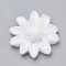 Resin Cabochons, Chrysanthemum, White, 21x7mm