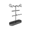 Iron Earrings Storage Rack, Necklaces Display Holder, Jewelry Storage Stands, Black, 24.6x9.3x32.1cm