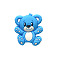 Koala Silicone Beads, Chewing Beads For Teethers, DIY Nursing Necklaces Making, Deep Sky Blue, 26.5x25.5mm