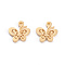 304 Stainless Steel Charms, Laser Cut, Butterfly, Golden, 10x10x1mm, Hole: 1.2mm