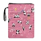 Cartoon Theme Cloth Book Covers for Paperbacks, Book Sleeves with Zipper, Rectangle, Panda, 290x220mm