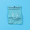 Plastic Zip Lock Bags, Resealable Small Jewelry Storage Bags Self Seal Bags, Top Seal, Rectangle with Smiling Face, Deep Sky Blue, 12x9cm