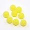 Imitation Jelly Acrylic Beads, Round, Yellow, 8mm, Hole: 2mm, about 1892pcs/500g