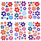 PVC Daisy Flower Picture Stickers, Waterproof Flower Car Decals for Refrigerators, Vehicle, Mixed Color, 312x205x0.2mm, 6pcs/set