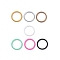 Silicone Finger Rings, Mixed Color, US Size 7 1/4(17.5mm), 7pcs/bag