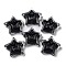 Acrylic Beads, Bead in Bead, Star, Black, 22x23x6mm, Hole: 2mm