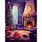 Wooden Puzzles, Children Intelligence Toys, Christmas Theme, House, 380x280mm