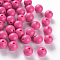 Opaque Acrylic Beads, Round, Camellia, 12x11mm, Hole: 1.8mm