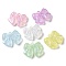 Transparent Resin Pendants, Butterfly Charms with Glitter Powder, Mixed Color, 24x29x7mm, Hole: 2.5mm