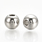 Tarnish Resistant 304 Stainless Steel Beads, Round, Stainless Steel Color, 3x2.5mm, Hole: 1mm