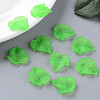 Frosted Transparent Acrylic Grape Leaf Pendants X-PAF002Y-7-7